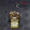 Antique hill tribe ring back side – engraved and worn finish