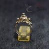 Wa or Lisu ethnic ring on stand – crown dome and petal design