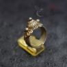 Traditional tribal ring back view – ring band and granulated decoration