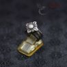 vintage shan lisu hill tribe silver ring angled closeup on stand