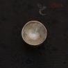top front view of vintage burmese silver ear plug