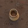 top back view of vintage burmese silver ear plug