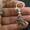 in hand side angle – second side view lahu musur silver earrings in hand