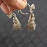 hand hanging display – lahu musur silver earrings hanging front display