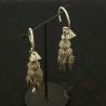 hanging display – lahu musur silver earrings hanging angled display