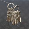 hanging display – lahu musur silver earrings hanging front display showing flower and leaf design