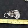 with ruler – lahu musur silver earrings displayed with ruler for accurate measurement