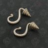 ANTIQUE YAO TRIBAL SILVER EARRINGS – TOP SIDE ANGLE VIEW 4