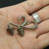 ANTIQUE YAO TRIBAL SILVER EARRINGS – IN HAND VIEW 2