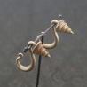 ANTIQUE YAO TRIBAL SILVER EARRINGS – HANGING DISPLAY VIEW 1