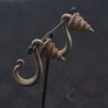 ANTIQUE YAO TRIBAL SILVER EARRINGS – HANGING DISPLAY VIEW 2