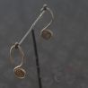 ANTIQUE SILVER YAO EARRINGS SPIRAL ORNAMENT HANGING DISPLAY VIEW 2