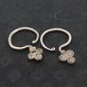 TOP SIDE ANGLE 3 – Yao handmade silver earrings with spiral motif