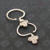 TOP SIDE ANGLE 2 – Vintage Lao tribal silver earrings detailed top view