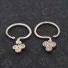 TOP SIDE ANGLE 5 – Hill tribe Yao earrings hand-forged silver detail