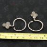 WITH RULER – Yao silver earrings with ruler showing 45mm x 30mm size