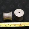 With ruler – Palaung silver ear plugs, measurement reference, antique tribal jewelry 11