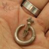 In Hand 1 – Scale view showing Yao silver earring size and authentic craftsmanship