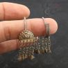 Antique Silver Yao Dragon Motif Earring – In Hand View 2