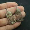 Antique Silver Yao Dragon Motif Earring – In Hand View 3