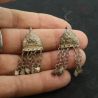 Antique Silver Yao Dragon Motif Earring – In Hand View 4