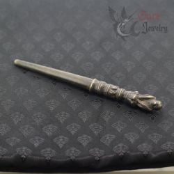 TOP SIDE ANGLE-1 – ANTIQUE BURMESE BRONZE TATTOO TAPPER HEAD