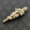OLD HANUMAN BRONZE FIGURE TATTOO TOOL – SIDE ANGLE VIEW