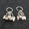 antique yao tribal earrings side view