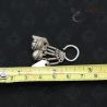 antique yao silver earrings with size ruler