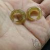 IN HAND SIDE ANGLE – ANCIENT CAMBODIAN GLASS EARRINGS SIZE DISPLAY