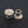 TOP SIDE ANGLE-6: Silver “cup” earrings Thailand Myanmar tribal origin