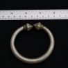 ANTIQUE HOLLOW SILVER TRIBAL CUFF WITH RULER FOR DIMENSIONS