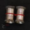 GOLDEN TRIANGLE LAHU SILVER EAR PLUGS TOP VIEW
