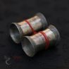 HANDMADE TRIBAL SILVER CYLINDERS LAHU SHI TOP VIEW
