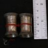 LAHU SHI TRIBAL SILVER EAR PLUGS MEASURED WITH RULER