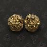 antique gilded bronze ear plugs top view