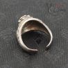 vintage burma lotus ring top side closeup