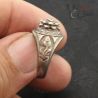 old tribal ring burma in hand side view