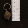 WITH RULER: ANTIQUE PADAUNG SILVER SEED BAG EARRING WITH MEASUREMENT RULER