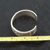 Lahu silver bangle with ruler showing diameter and width measurements