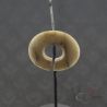 Hard stone slit ring ear ornament hanging display showing classic ancient form
