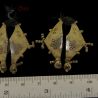 Indonesian tribal earrings Ombulu Wea scale with ruler