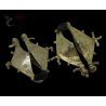 Antique brass OM’e Mbulu earrings Flores ceremonial jewelry