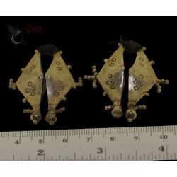 Ethnographic Central Flores earrings ruler for scale