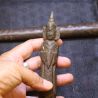 Vintage Burmese tattoo tapper tool shown in hand side angle