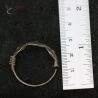 Afghan silver hoop earrings with ruler showing 46mm size