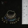 Tribal silver earring with ruler showing measurements 43mm size reference