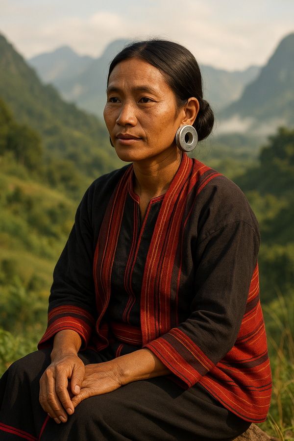 TRADITIONAL BRE (KAREN SUB-GROUP) ALUMINUM EAR TUNNELS – KARENNI STATE, BURMA (MYANMAR)
